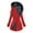 Red, variant on JURANMO Today's Deals Women’s Winter Coat Fleece Lined Warm Winter Jacket Slim Fit Zipper Quilted Puffer Jackets Plus Size Outwear with Hood Purple S