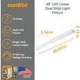 thumbnail image 2 of SUNLITE 30W 4ft. 2-Light Integrated LED Strip Fixture 3000K Warm White, 2 of 8