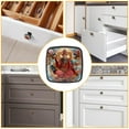 thumbnail image 6 of 4 Pcs Cabinet Handle Drawer Pulls Chinese God of Wealth Knobs with Screws Square Furniture Office Cabinet Knob Decoration, 6 of 7