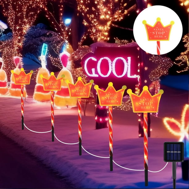Luces navideñas solares para exteriores | Decoración navideña con forma de árbol de Navidad clásico y luz LED cálida | Encendido y apagado automático con energía solar