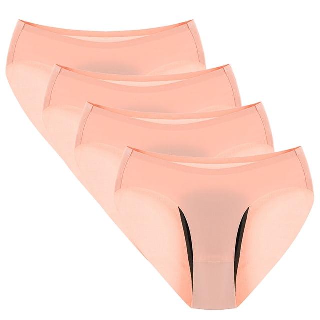 Timegard Culottes Menstruelles 4 Pcs pour Femmes Taille Basse Respirantes sous-Vêtements Anti-Fuites Confort Culottes Menstruelles