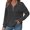 Dark Gray, variant on Gnshining Striped Sweatshirts for Women Half Zip Long Sleeve Collared Tunic Pullovers Fall Fashion Loose Tops