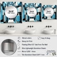 thumbnail image 4 of Designart "Focused Blue Op Art A Visual Journey VI" Abstract Square Mirror For Wall Decor - Large Blue Square Mirror Printed Wall Decor - Transitional Square Living Room Mirror, 4 of 5