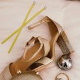 thumbnail image 3 of 2 pares de cordones de cuero resistentes para zapatos de tacón alto, accesorio para mujeres y niñas (amarillo), 3 of 6
