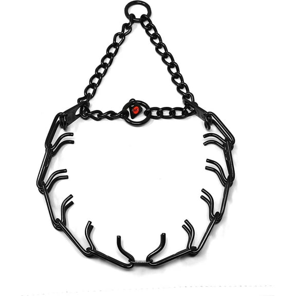 HS HERM. SPRENGER GERMANY Black Stainless Steel Prong Dog Training Collar Ultra-Plus Pet Pinch Collar No-Pull Collar for Dogs Anti Pull Training Collar Made in Germany 4mm x 25in Large