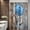 Floral-blue, variant on Farmhouse Flower Floral Shower Curtain, Rustic Blue Daisy Shower Curtain Set, Country Blue Wild Garden Plant Fabric Shower Curtain with Hooks, Brown Wooden Board Bathroom Curtain, 36x70inch