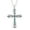 Light Blue, variant on Womens Black Silver Clear Crystal Rhinestones Celtic Holy Cross Pendant Necklace, Black