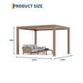 thumbnail image 4 of Garvee 10x12 FT Outdoor Louvered Pergola with Wood Grain Finish, Heavy Duty Aluminum Frame Gazebo for Backyard, Patio, Lawn, Weather Resistant Canopy, 4 of 8