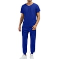 thumbnail image 5 of Garbnen Scrubs for Women and Men Unisex Stretch Zipper Short Sleeve Top and Elastic Waist Pant Nurse Uniform with Pocket, 5 of 5