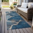 thumbnail image 6 of Addison Rugs Chantille Indoor/Outdoor Transitional Abstract Navy Machine Washable Runner Rug, 2'3" x 7'6", 6 of 7