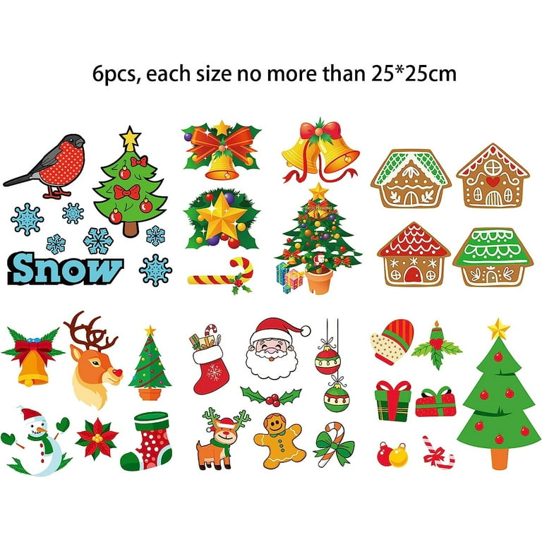 3 Sheets Winter Christmas Iron on Patches Heat Transfer Vinyl Design  Stickers Christmas Iron on Transfers Decals Xmas Christmas Decoration for