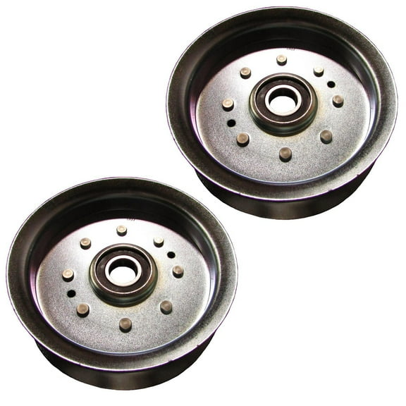 756-05034 Qty 2: Steel Flat Idler Pulley with Flanges
 Fits MTD 12ABW32G897