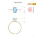 thumbnail image 5 of ANGARA Natural Cushion Cut 1.2 ct Aquamarine Engagement Ring with Diamonds in 14K Yellow Gold for Women (Size-8x6mm) | March Birthstone, Anniversary, Jewelry Gift for Women | Natural Aquamarine Ring, 5 of 9