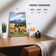 thumbnail image 4 of Red River, New Mexico, Elk and Mountains (12x18 Aluminum Art, Indoor Outdoor Metal Sign Decor), 4 of 5