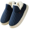 thumbnail image 5 of Xijirk Women's Cozy Winter Slippers Closed Back Vertical Ridged Flat Base Sole Indoor Slippers,7, 5 of 5