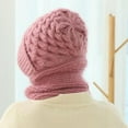 thumbnail image 3 of Friendlyk Winter Versatile Knitted Hooded Scarf, 2-in-1 Stretchy Soft ThickKnitted WinterHatWindproof Warm Scarfs Cap, 3 of 7
