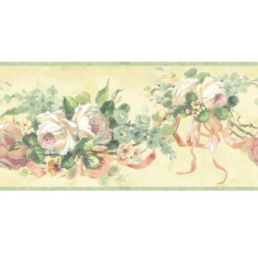 879055 Satin Victorian Floral Wallpaper Border FDB02010 979b02010 ...