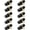Black, variant on Villar Home Designs Door Knob Versa Black Keyed 10 Pack