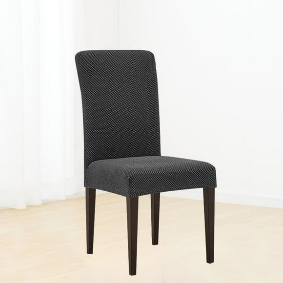 Fundas para sillas de comedor decorativas extraíbles lavables con elástico elástico Gris oscuro Cola Forro de asiento