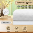 thumbnail image 3 of ZYNERY Rideau de Douche en Tissu Blanc, Doublure de Douche Imperméable Lourde, Rideaux de Douche pour Salle de Bain 72x72 Po, 3 of 7