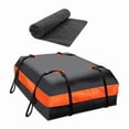 thumbnail image 2 of Portaequipajes de techo para coche, bolsa de carga con hebillas y cremallera para acampar, ajustable Portador con tapete, 2 of 7