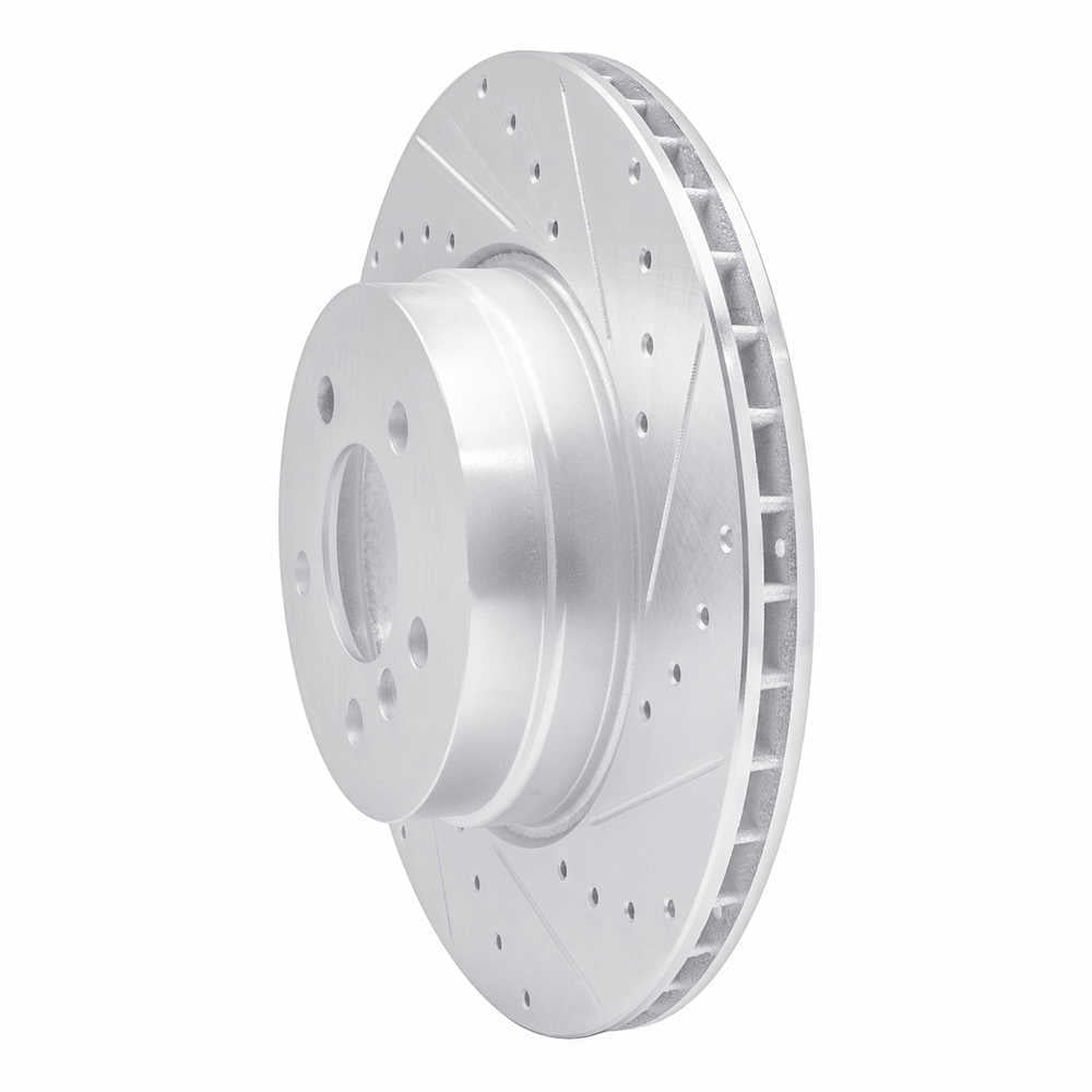 Dynamic Friction Company 631-31141R DFC Brake Rotor - Drilled And Slotted - Silver