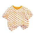 thumbnail image 3 of Piuwrlz Yellow Short Shirts Sleeve Toddler Girls Graphic T-Shirts Crew Neck Loose Simplicity Pullover Yellow Size 5-6 Years, 3 of 10