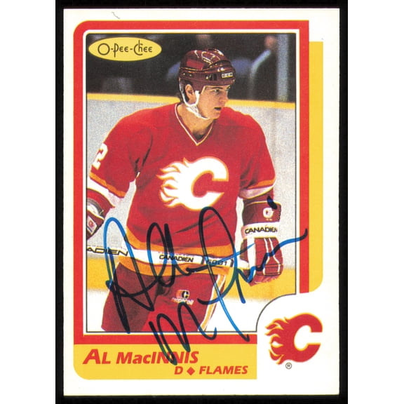 Al MacInnis Autographed 1986-87 O-Pee-Chee Card #173 Calgary Flames SKU #254783