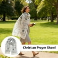 thumbnail image 3 of Christian Prayer Shawl, 70x170cm Protection Bible Verse Scarf, Yeshua Scripture Wrap, Vintage Aesthetic Scarf, 3 of 7