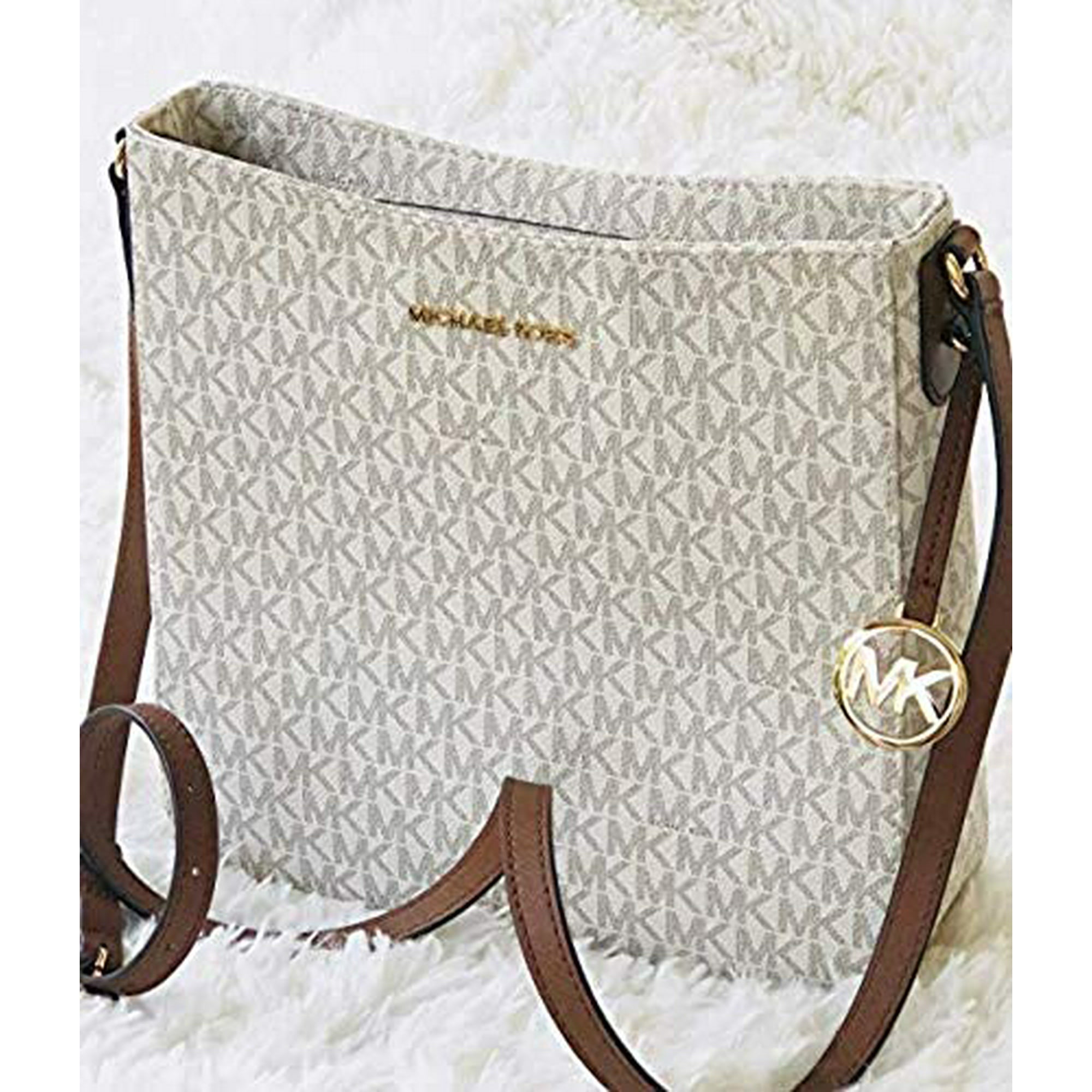 Michael Kors Jet Set Travel Large Messenger Bag Vanilla 2019 Walmart