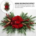 thumbnail image 3 of Christmas Decorative Teardrop Swag,Baubles Pine Cones Garland,Battery Operated Christmas Swag Decoration with LED Lights,Artificial Christmas Wreath for Front Door Wall Indoor Outdoor,Red Ball, 3 of 8