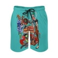 thumbnail image 2 of Gorillaz Men's Swim Trunks Board Shorts Drawstring Elastic Waist Quick Dry Swimsuits Beach Shorts with Pockets XL, 2 of 8