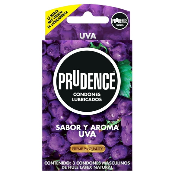 Prudence Preservativo Sabor Y Aroma Uva Piezas 3 Piezas PRESERV CARTERA