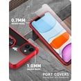 thumbnail image 4 of iPhone 11 Pro Max Case,[ Military Grade ] with [ Glass Screen Protector] 15ft. Drop Tested Protective Case | Kickstand | Compatible with Apple iPhone 11 Pro Max -Red, 4 of 7