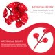 thumbnail image 3 of unbranded 20Ud De Bayas Rojas Artificiales Para Uso En Fiestas Y Proyectos DIY, 3 of 7