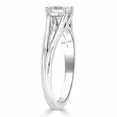 thumbnail image 3 of Oryn Jewel 14K White Gold Plated Ring for Her - 2.1 Ct Emerald Cut Diamond Ring - Halo Engagement Ring for Women - Split Shank Wedding Ring for Sister - Solitaire Casual Daily Wear Ring, 3 of 3