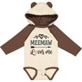 thumbnail image 3 of Inktastic My Meemaw Loves Me Girls Girls Long Sleeve Baby Bodysuit, 3 of 5