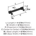 thumbnail image 5 of Amerock Faraday 3-3/4 inch (96mm) Center-to-Center Matte Black Cabinet Pull, 5 of 6
