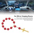 thumbnail image 4 of Rosary Beads Bracelet, Polishing Exquisite Virgin Mary Rosary Prayer Beads For Rear View Mirror Pendant Car Decor Interior, 4 of 8