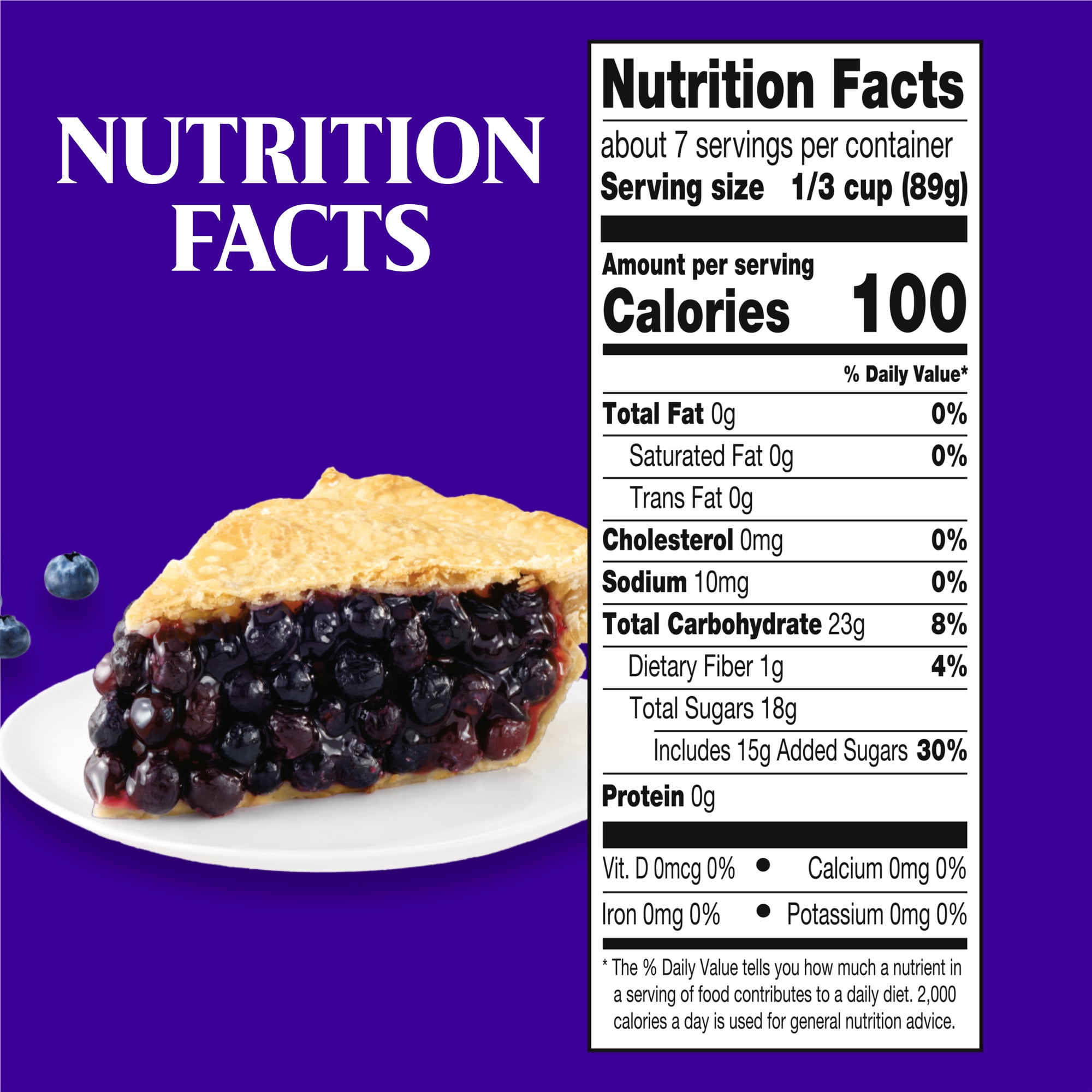 (8 pack) Duncan Hines Wilderness More Fruit, Blueberry Pie Filling and Topping, Ready to Use, 21 oz.