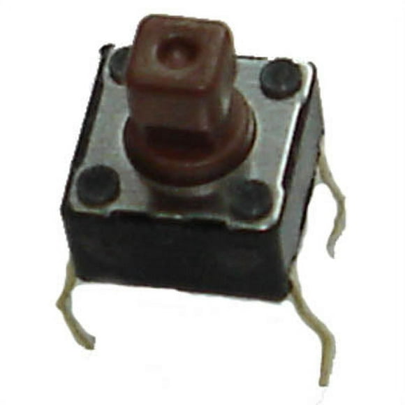 SDTX-648-N - PUSH SWITCH MOM 1P1T NO PCST SQR 6X6MM ACTUATOR HT 3.8MM BROWN (2 pcs/pkg)