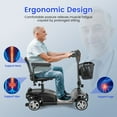 thumbnail image 4 of WOOKEN Mobility Scooter for Adults, Seniors, 24V 12AH Electric Powered Wheelchair Device, 250W 4 Wheels Compact Folding Duty Mobile for Elderly, 4 of 17