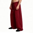thumbnail image 6 of Jerdar Men's Baggy Sweatpants Elastic Waist Drawstring Wide Leg Lounge Track Pants Casual Loose Joggers with Pockets, 6 of 6