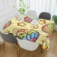 thumbnail image 5 of SKYSONIC Easter Bunny Eggs Tablecloth Waterproof Washable Polyester Square Table Cover Durable Tablecloth for Kitchen Dining Table Party Decor (54 X 72 Inch), 5 of 7