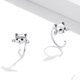 thumbnail image 3 of Pendientes de Plata Fina 925 Brillar Gato Perro Panda, 3 of 5