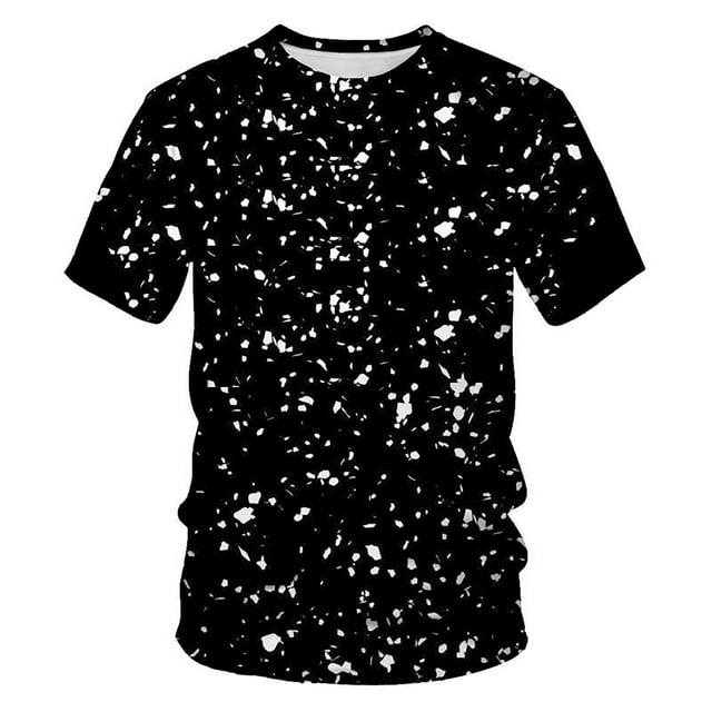 WEAIXIMIUNG T-Shirt de Noël pour Hommes d'Été Mode Décontractée à Impression Numérique 3D T-Shirt à Manches Courtes Haut