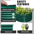 thumbnail image 5 of TRAMULL Oval Metal Raised Garden Bed Kit, 8x3x1.5FT, Galvanized, Green, 5 of 6