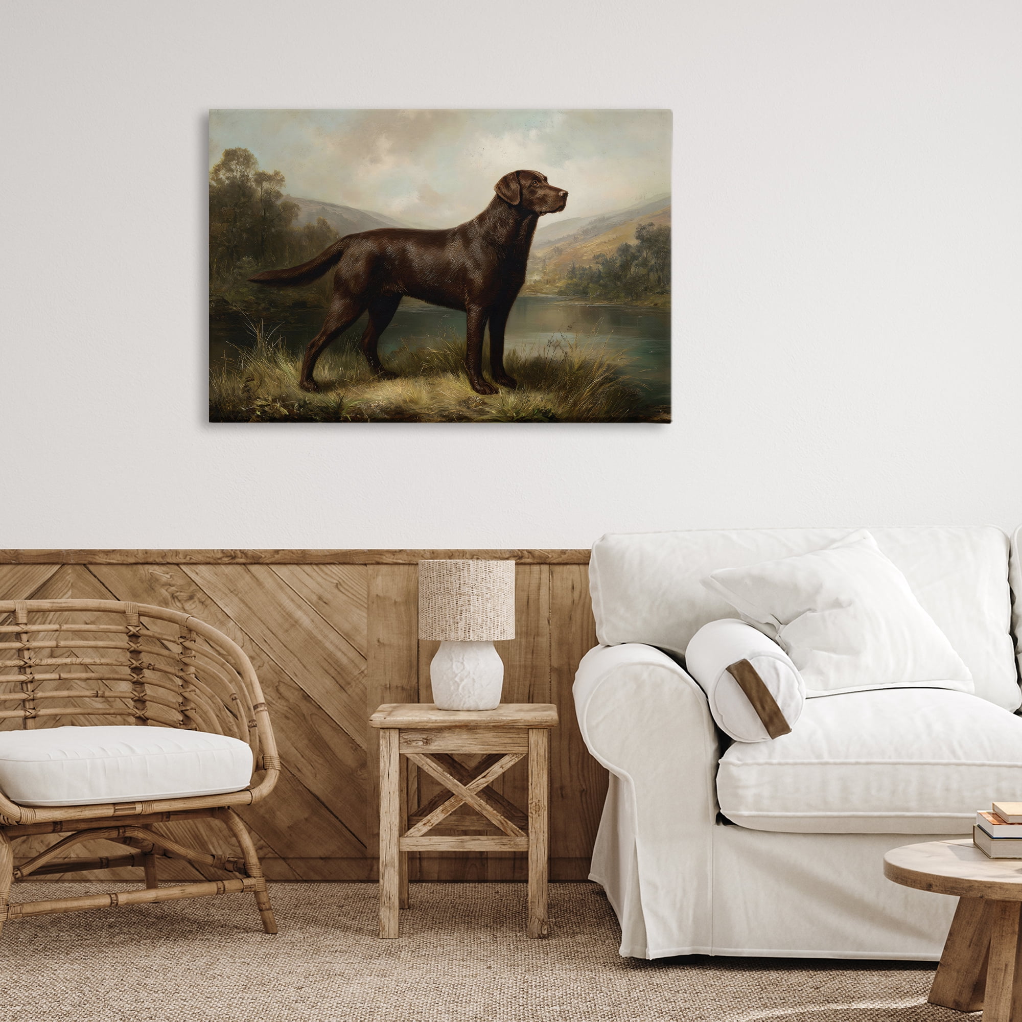 Stupell Industries On Alert Hunting Dog Canvas Wall Art, design by Petal Prints Design