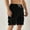 Black(New), variant on PNTUTB Men's Solid Color Soft Comfortable Casual Sports Drawstring Waist Elastic Waist Fleece Checkered Shorts with Pockets
