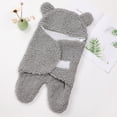 thumbnail image 2 of Baby Fleece Jumpsuits, Infant Newborn Plush Sleepwear Hooded Romper Warm Coat Flannel Fleece Jumpsuit Fuzzy Outwear, 2 of 6